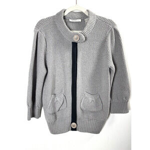 Laundry Merino Wool Chunky Knit Cardigan Preppy Coquette Classy Academia Twee M